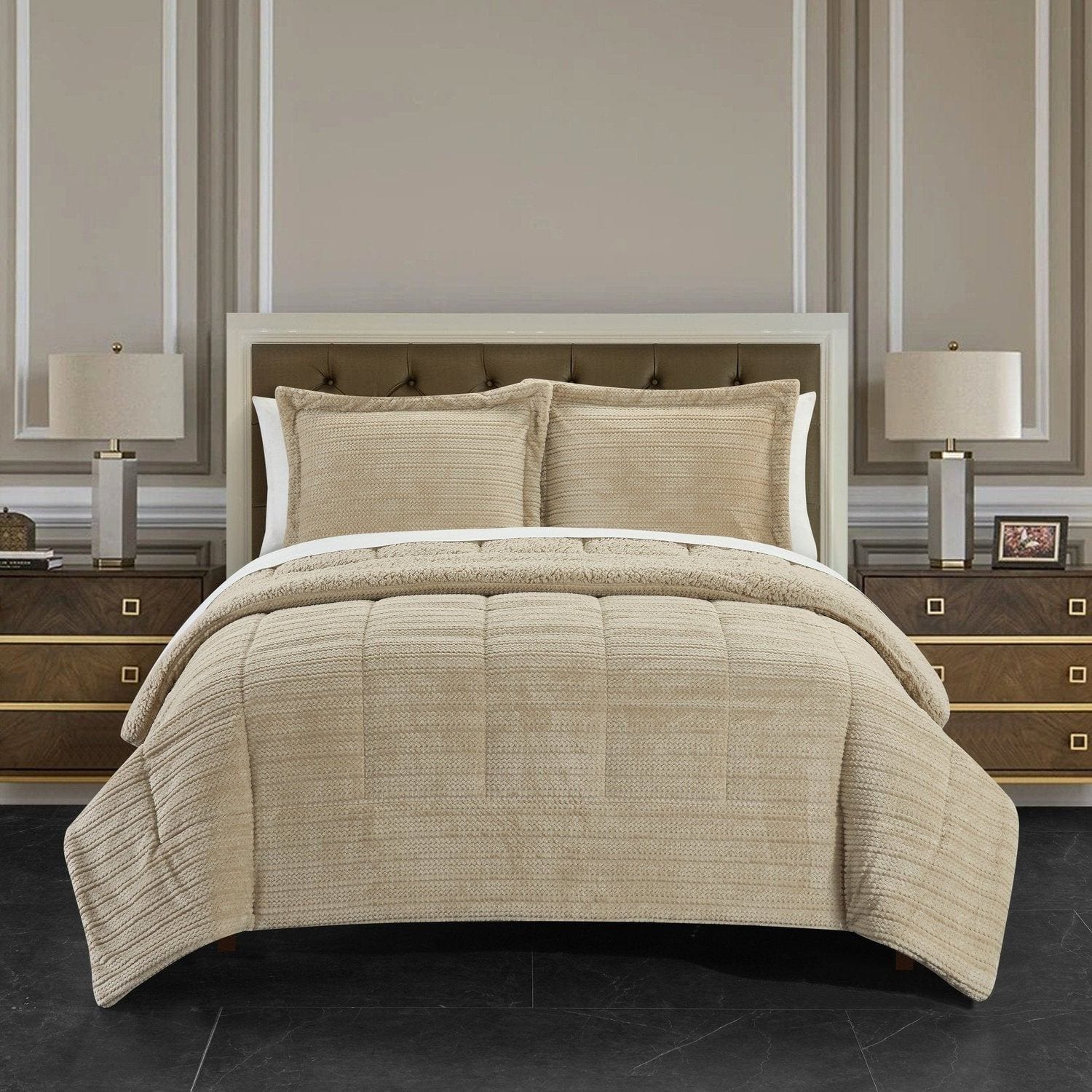 chic home Ryland 7 Piece Sherpa Comforter Set