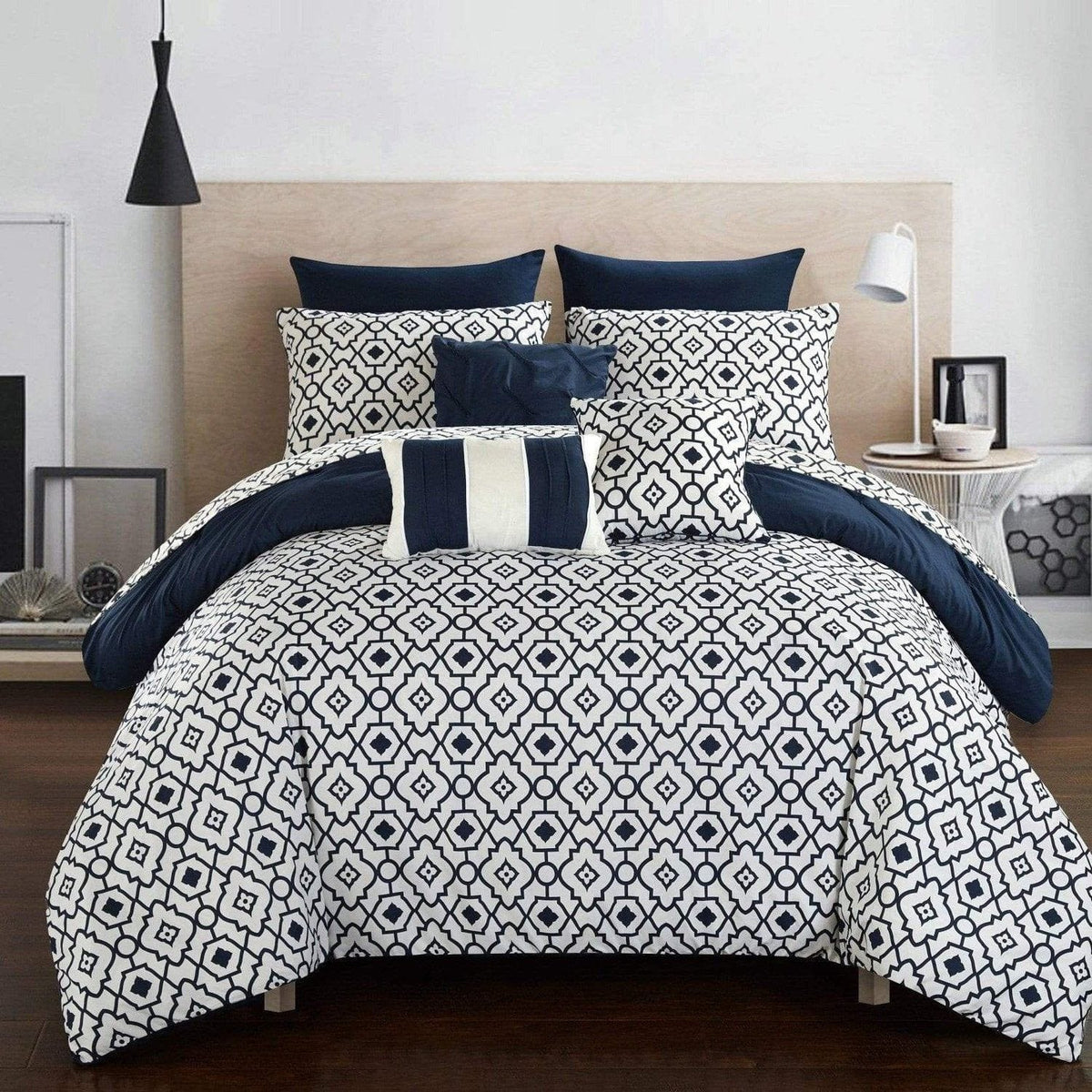 Chic Home Sabrina 10 Piece Reversible Comforter Set 