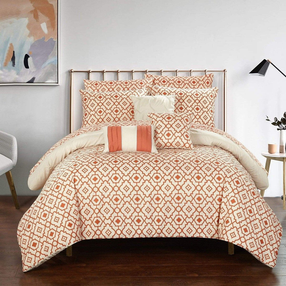 Chic Home Sabrina 10 Piece Reversible Comforter Set 