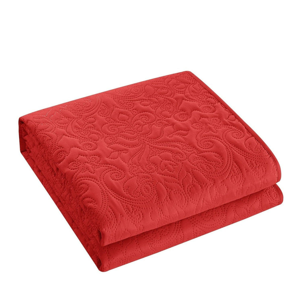 Chic Home Sachi 3 Piece Floral Quilt Set-Brick