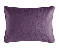 Chic Home Sachi 3 Piece Floral Quilt Set-Purple