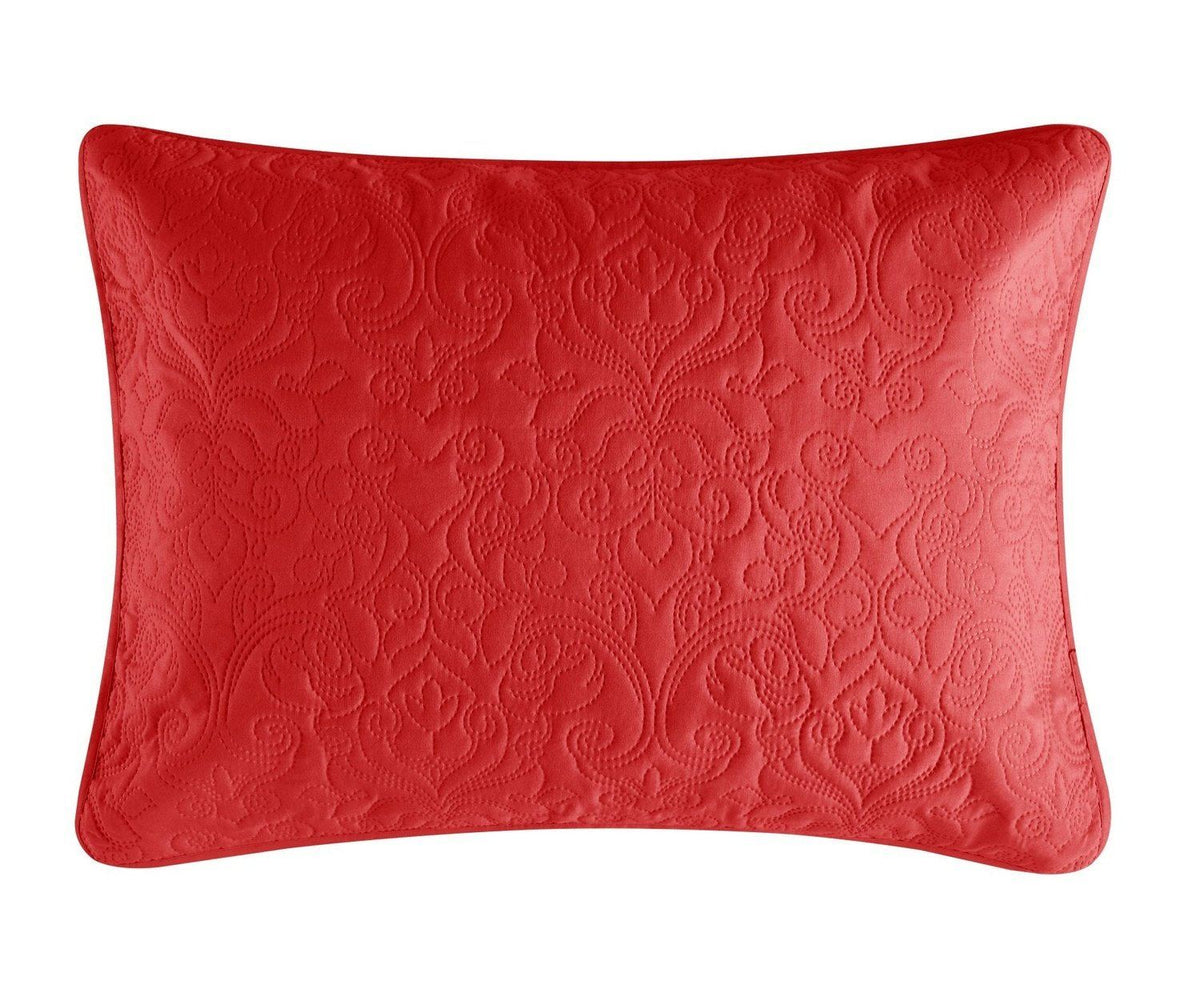 Chic Home Sachi 3 Piece Floral Quilt Set-Brick