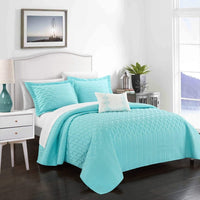 Chic Home Shalya 4 Piece Stitched Quilt Set 