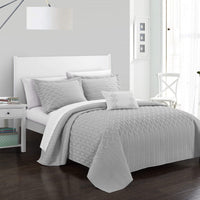 Chic Home Shalya 4 Piece Stitched Quilt Set 