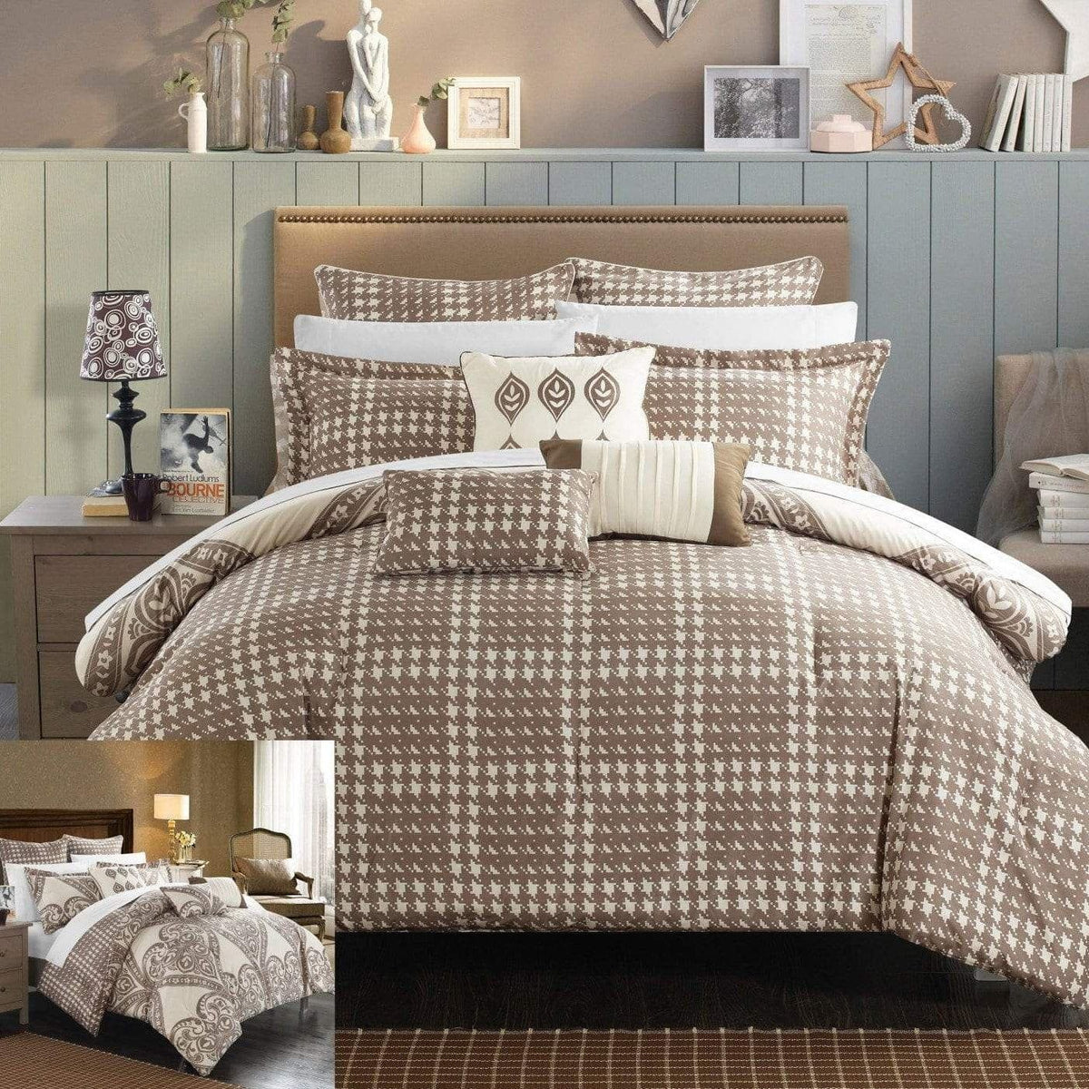 Chic Home Sicily 12 Piece Jacquard Comforter Set 