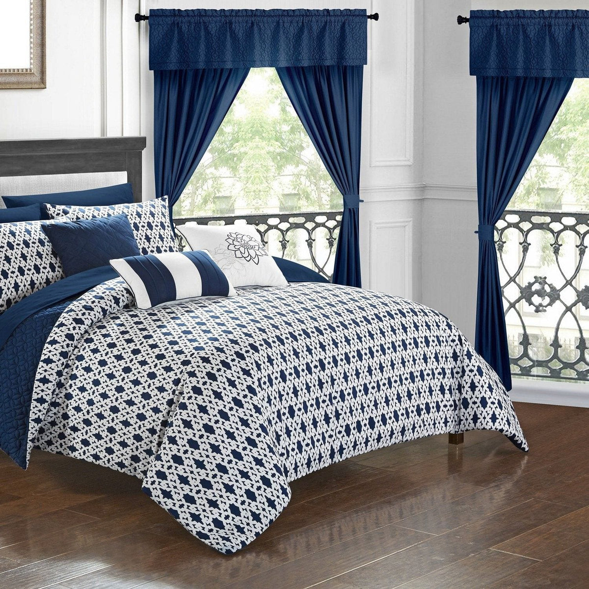 Chic Home Sigal 20 Piece Reversible Comforter Set 