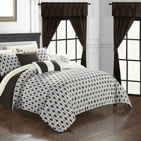 Chic Home Sigal 20 Piece Reversible Comforter Set Brown