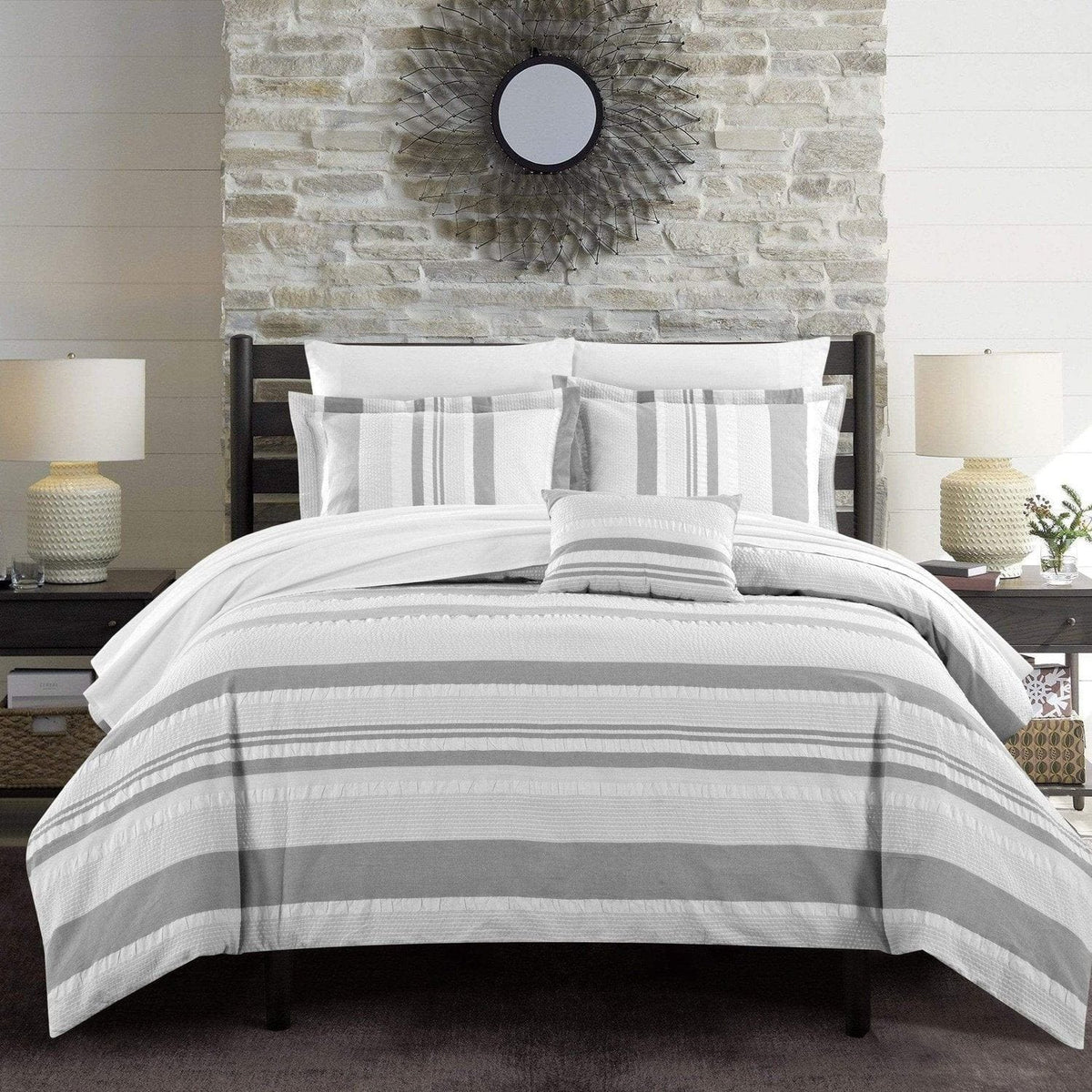 Chic Home Somerset 8 Piece Cotton Duvet Cover Set 