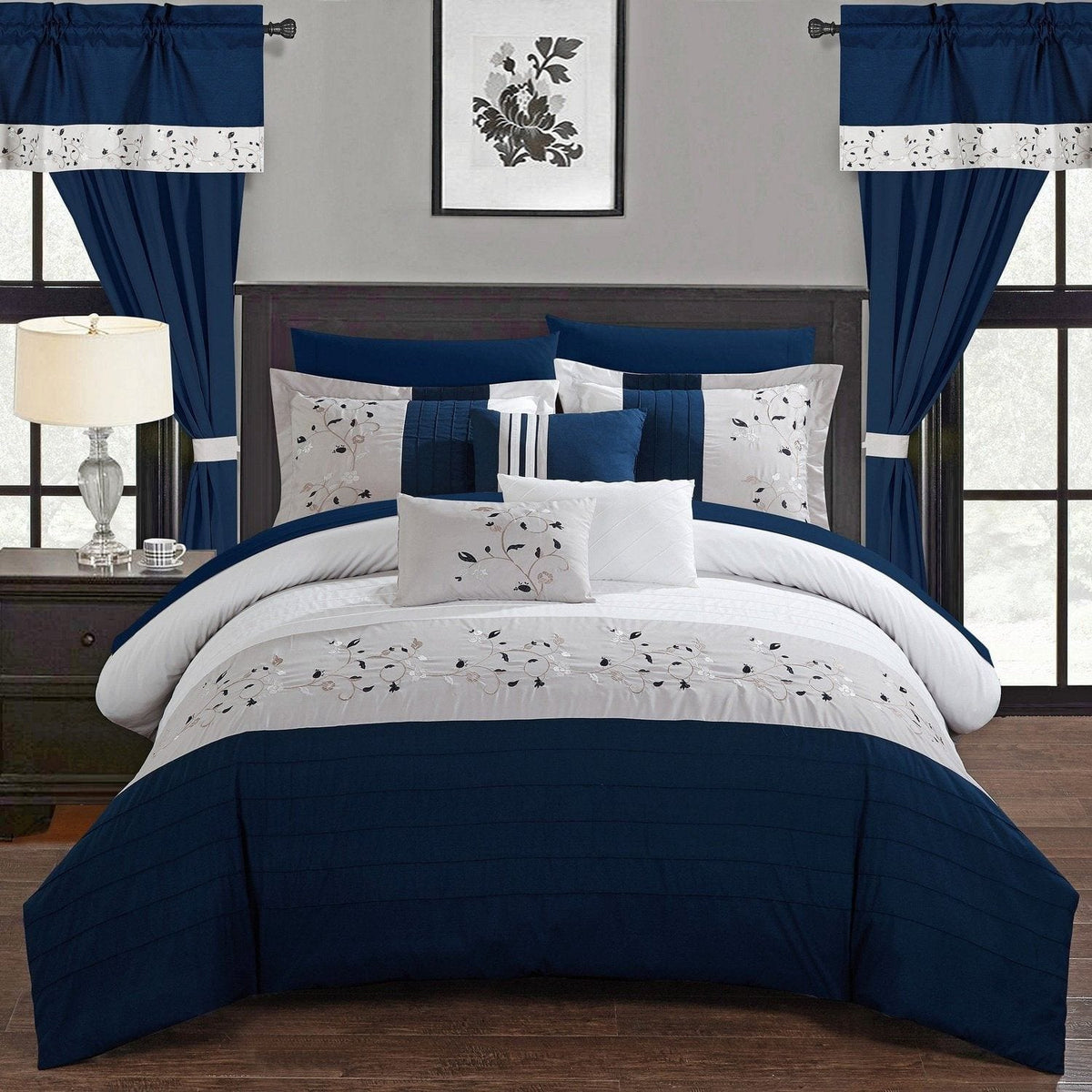 Chic Home Sonita 20 Piece Floral Comforter Set 
