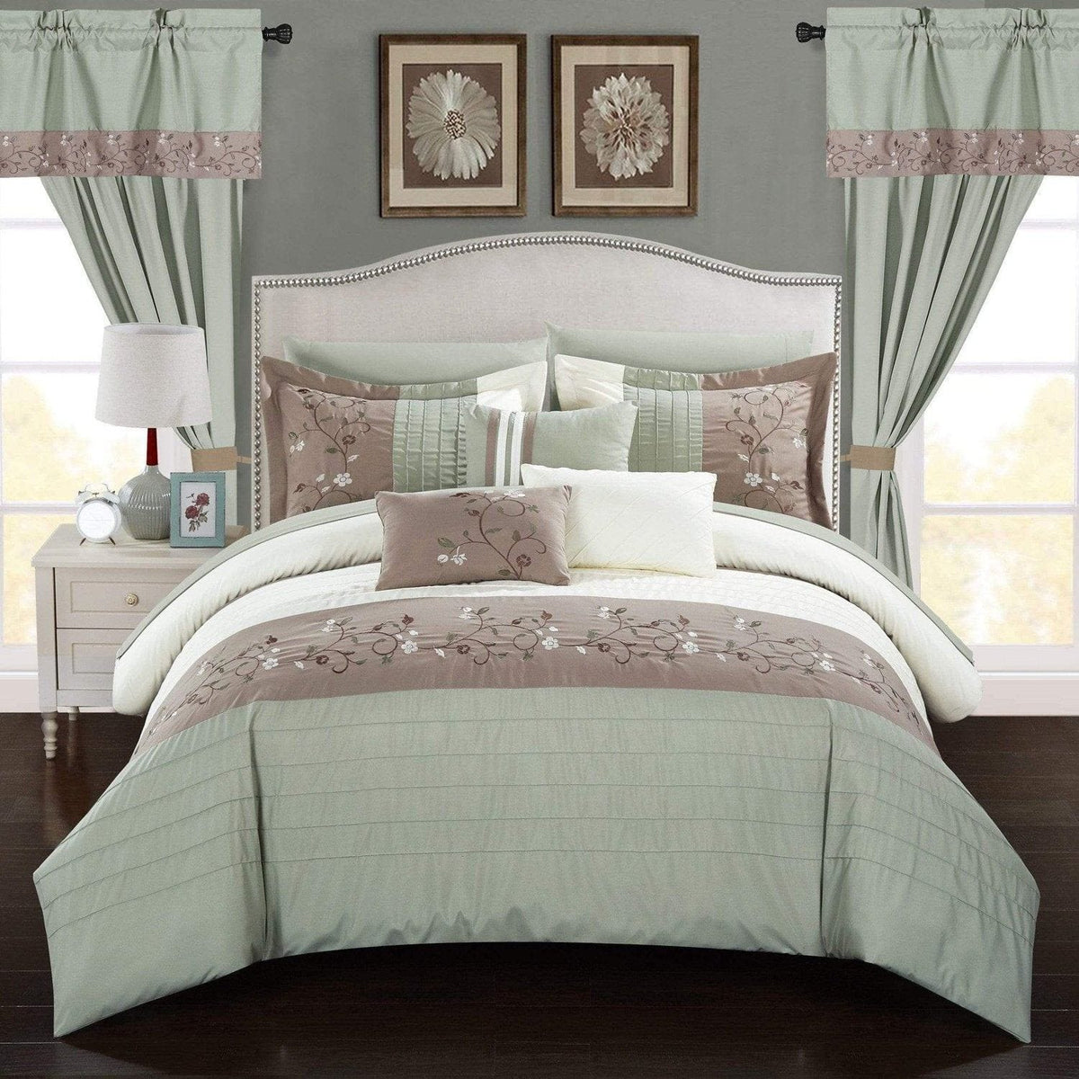 Chic Home Sonita 20 Piece Floral Comforter Set 
