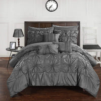 Chic Home Springfield 10 Piece Floral Comforter Set Charcoal