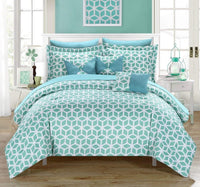 Chic Home Stefanie 10 Piece Reversible Comforter Set Green