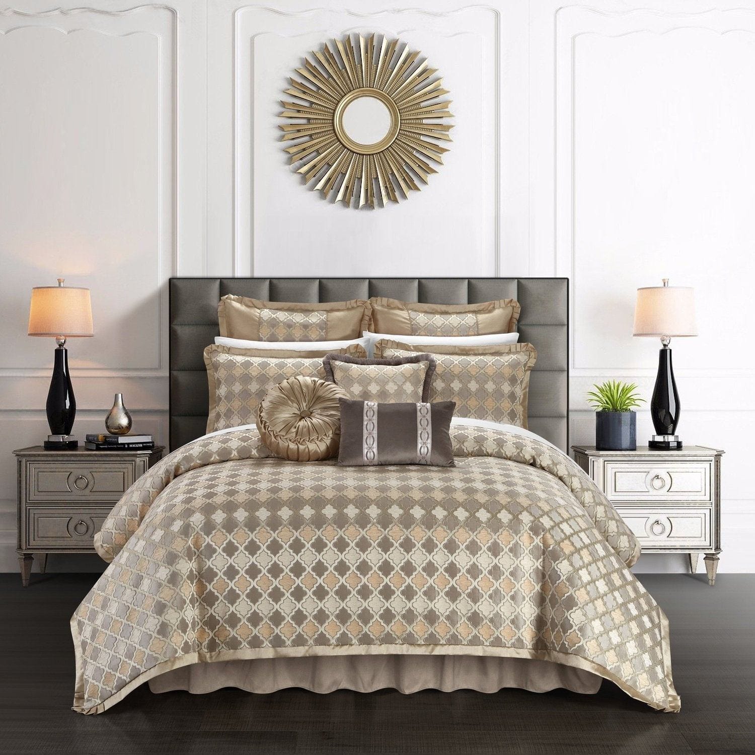 chic home Sue 9 Piece Chenille Comforter Set
