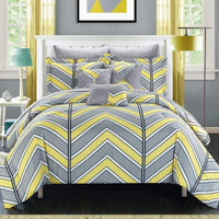 Chic Home Surfer 10 Piece Reversible Comforter Set Yellow