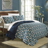 Chic Home Talia 3 Piece Reversible Duvet Cover Set 