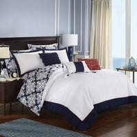 Chic Home Tania 10 Piece Reversible Comforter Set Navy