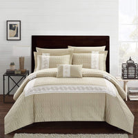 Chic Home Titian 8 Piece Paisley Comforter Set Taupe