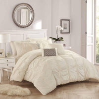 Chic Home Tori 10 Piece Pinch Pleat Comforter Set 