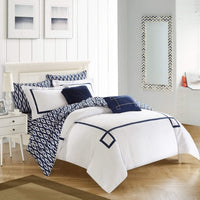 Chic Home Trace 9 Piece Reversible Comforter Set Navy