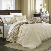 Chic Home Trenton 11 Piece Reversible Comforter Set Beige