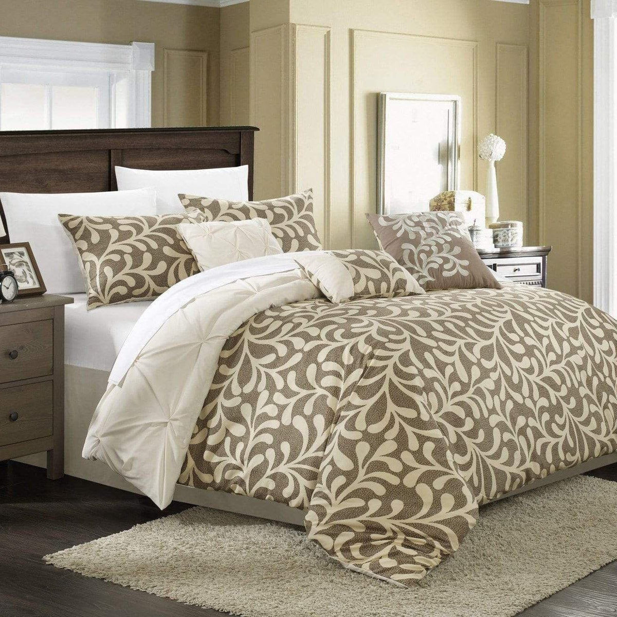 Chic Home Trenton 7 Piece Reversible Comforter Set 