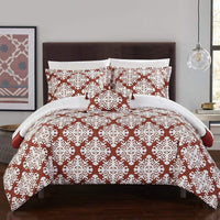 Chic Home Trina 4 Piece Reversible Duvet Cover Set 