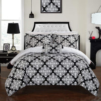 Chic Home Trina 4 Piece Reversible Duvet Cover Set 