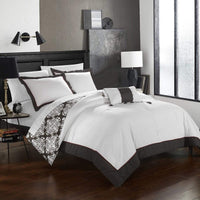 Chic Home Trina 4 Piece Reversible Duvet Cover Set Grey
