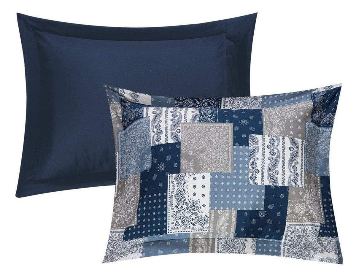 Chic Home Utopia 4 Piece Queen Duvet Cover Set - Blue