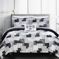 Chic Home Utopia 4 Piece Boho Duvet Cover Set Black