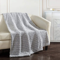 Chic Home Valea Throw Blanket Cozy Super Soft Ultra Plush Decorative Shaggy Faux Fur Sherpa Lined 