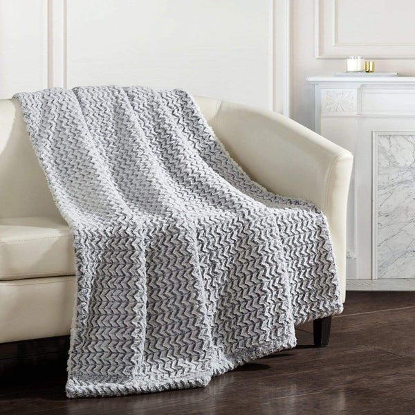 Chic Home Valea Throw Blanket Cozy Super Soft Ultra Plush Decorative Shaggy Faux Fur Sherpa Lined 