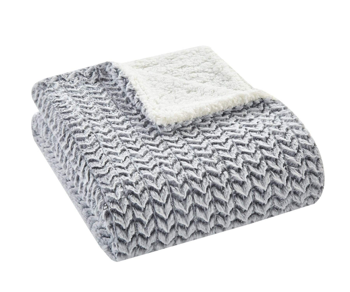 Chic Home Valea Throw Blanket Cozy Super Soft Ultra Plush Decorative Shaggy Faux Fur Sherpa Lined 