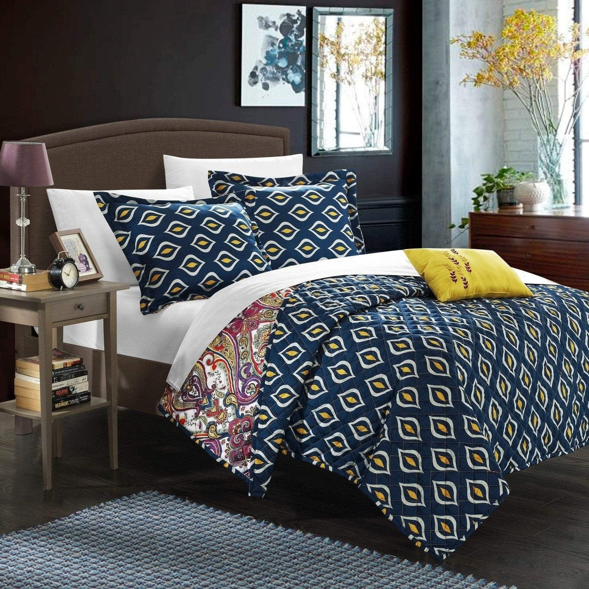 Chic Home Vedara 4 Piece Boho Quilt Set 
