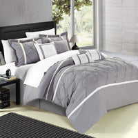 Chic Home Vermont 12 Piece Pinch Pleat Comforter Set 