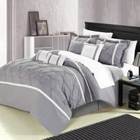 Chic Home Vermont 12 Piece Pinch Pleat Comforter Set 