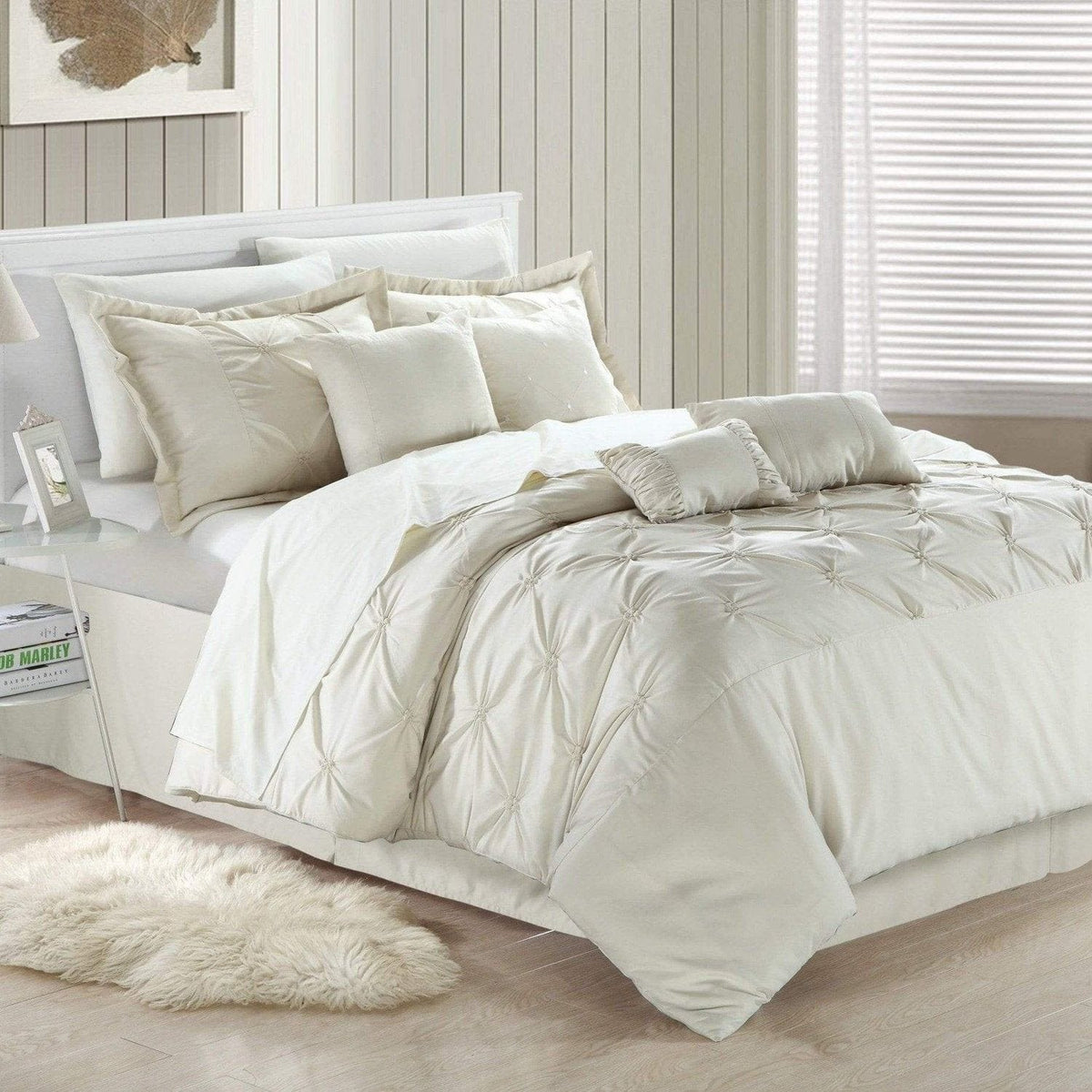 Chic Home Vermont 12 Piece Pinch Pleat Comforter Set 