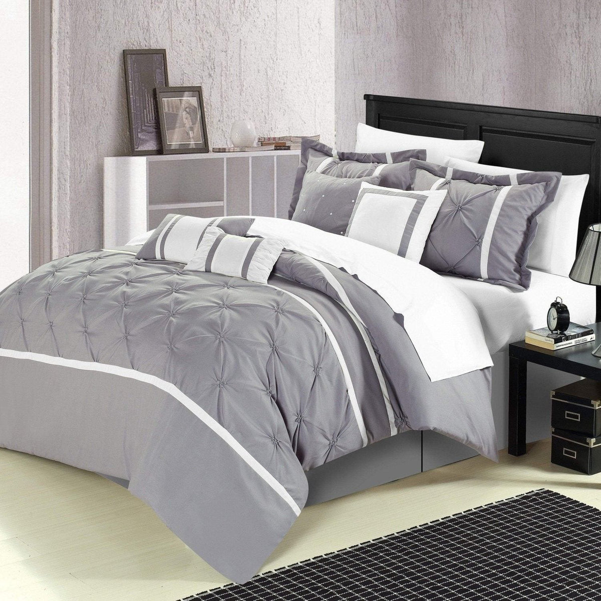 Chic Home Vermont 8 Piece Pinch Pleat Comforter Set 