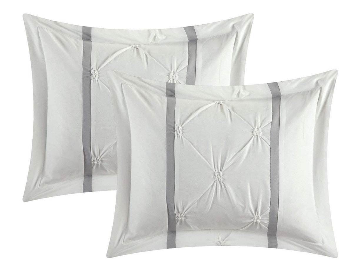 Chic Home Veronica 3 Piece Pintuck Duvet Cover Set 
