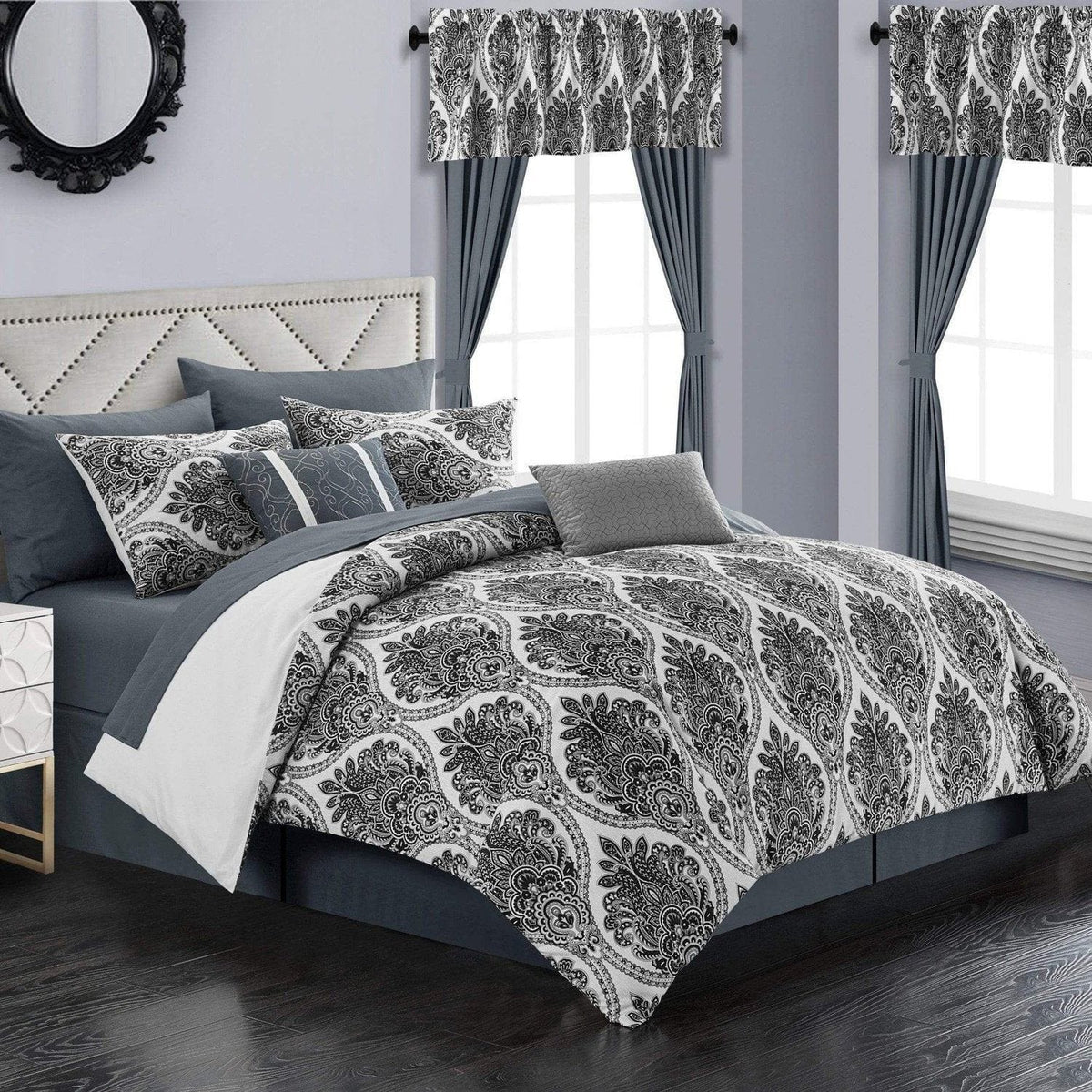Chic Home Vivaldi 20 Piece Embroidered Comforter Set 