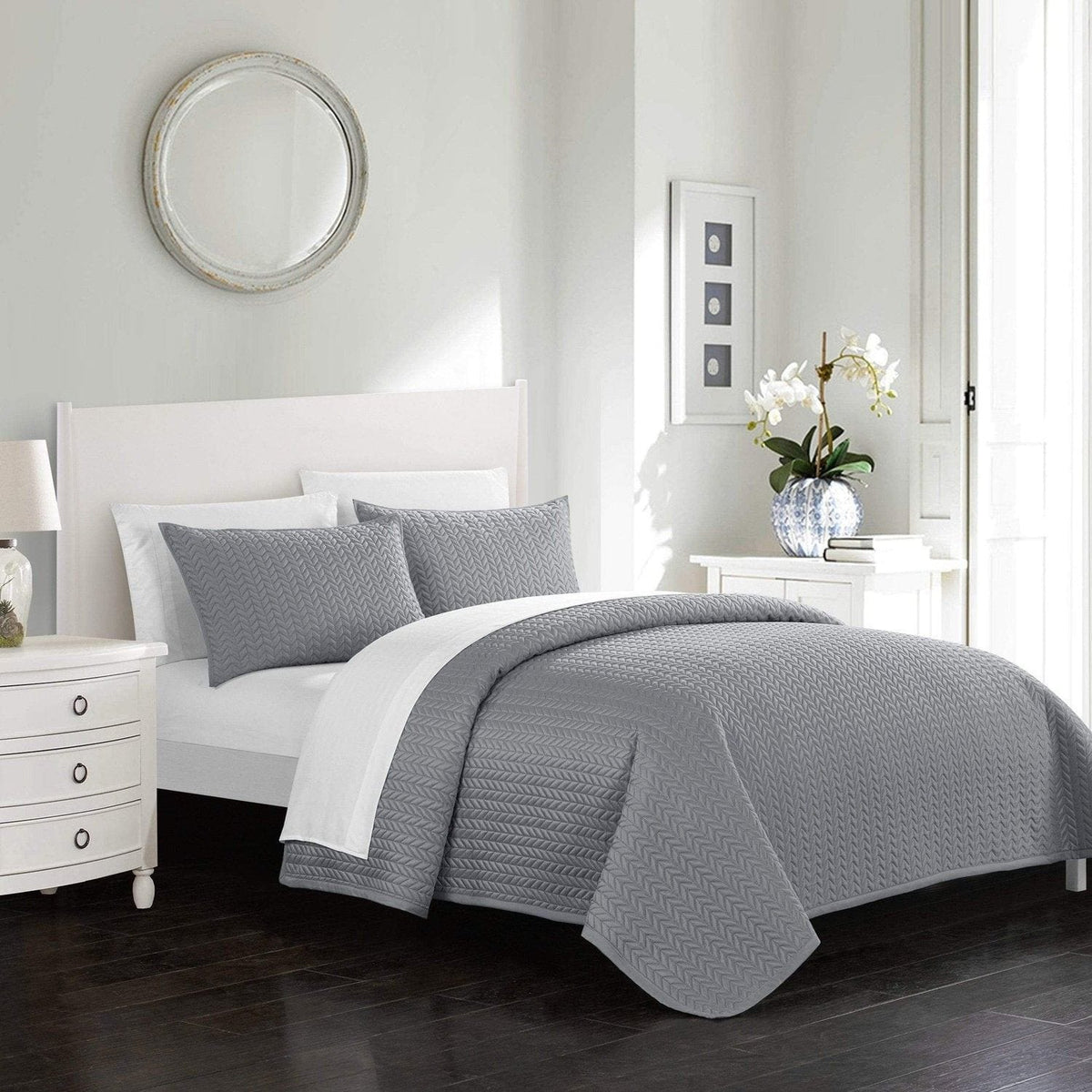 Chic Home Weaverland 7 Piece Stitched Quilt Set 