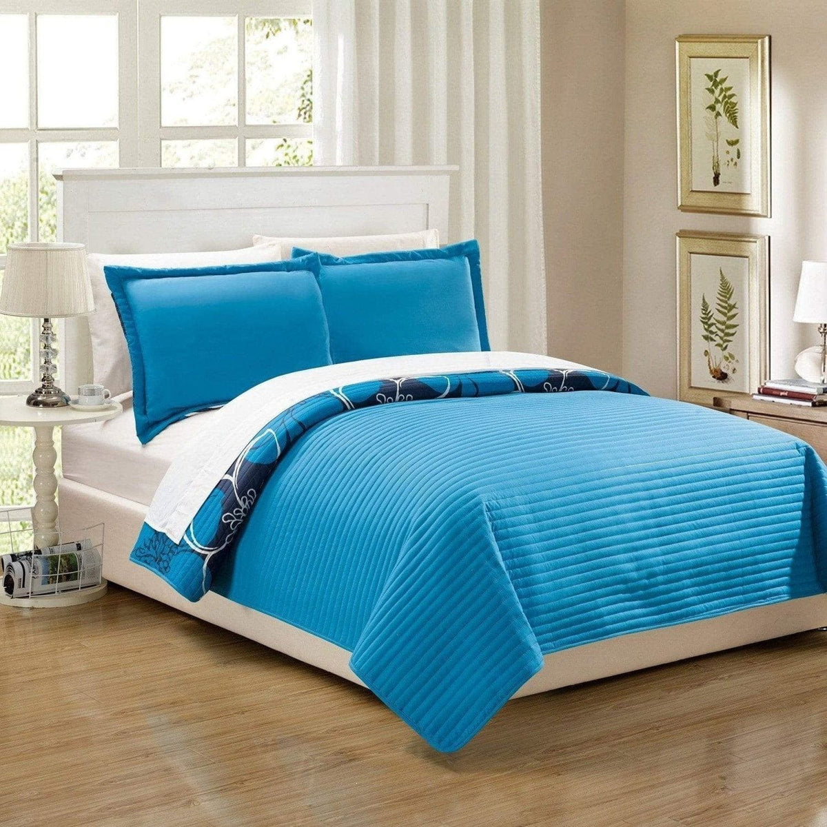 Chic Home Woodside 7 Piece Floral Quilt Set 
