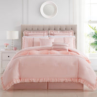 Chic Home Yvette 12 Piece Pleated Comforter Set Blush