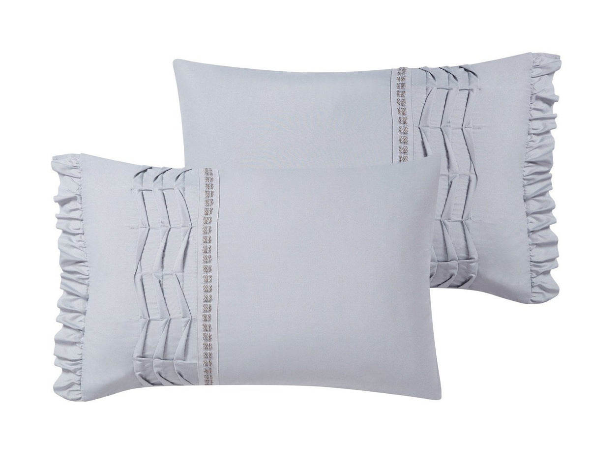 Chic Home Yvette 8 Piece Pleated Comforter Set 