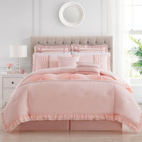 Chic Home Yvette 8 Piece Pleated Comforter Set Blush