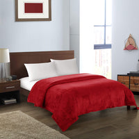 Chic Home Zahava 1 Piece Blanket Ultra Soft Fleece Microplush Red