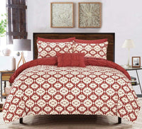 Chic Home Zissel 4 Piece Reversible Duvet Cover Set 