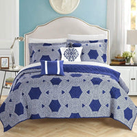 Chic Home Zoe 5 Piece Reversible Quilt Set 