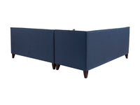 Iconic Home Aberdeen Left Facing Linen Tufted Sectional Sofa 