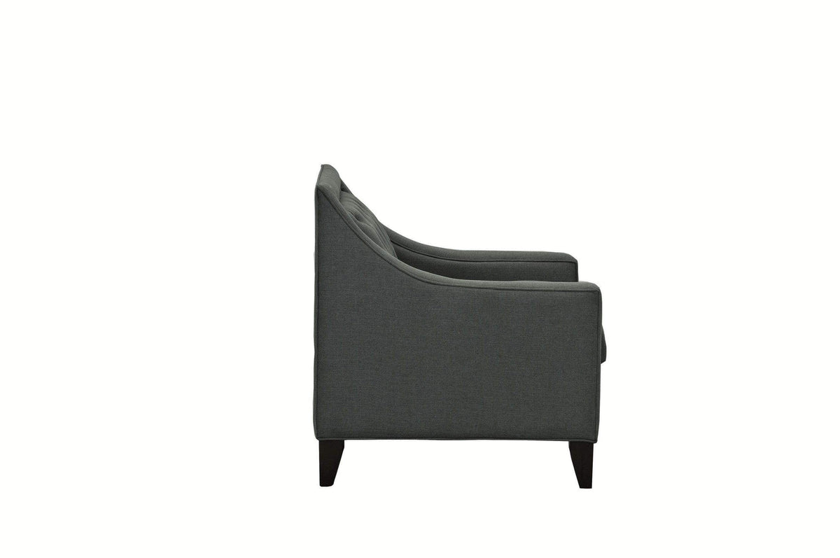 Chic Home Aberdeen Tufted Linen Club Chair Grey